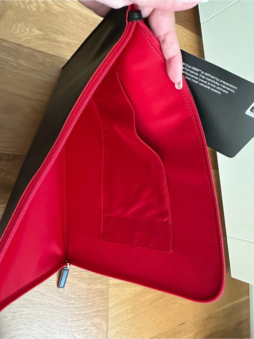 2026 FIFA Official World Cup Hospitality Black and Red Zip Tablet Sleeve